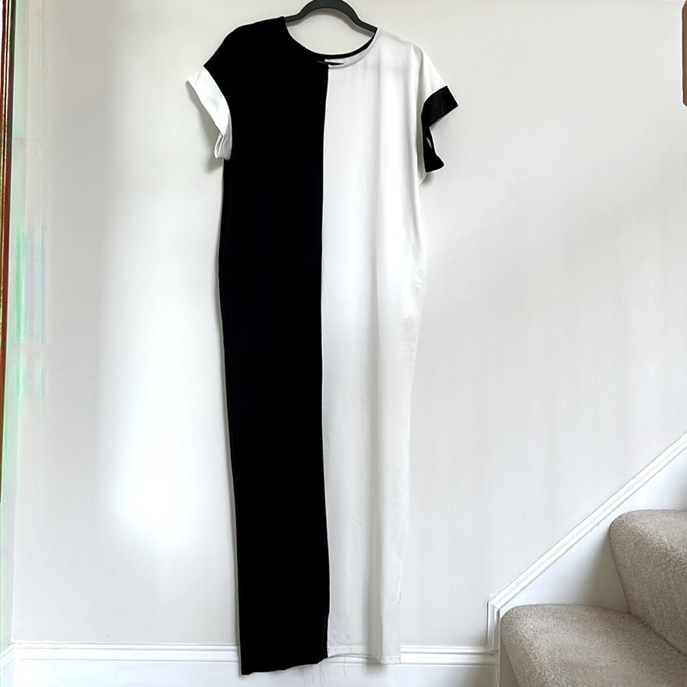 Vintage mod domino maxi dress
